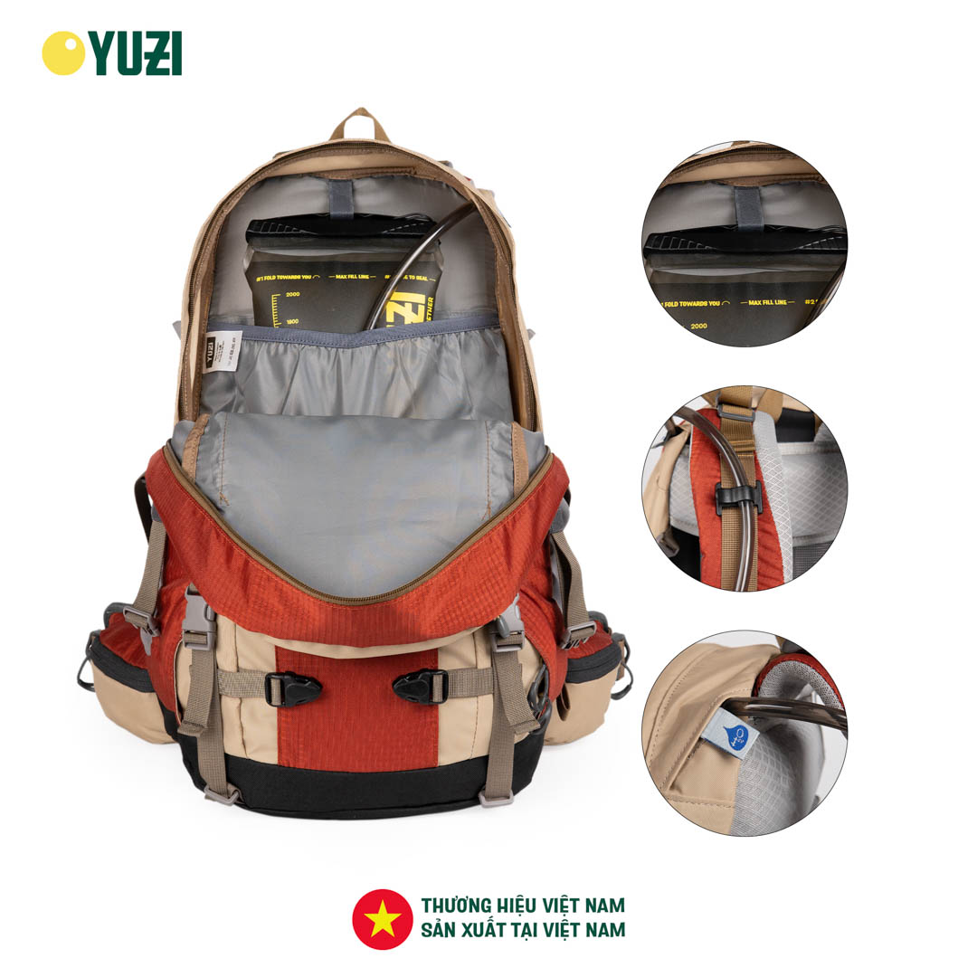 Balo leo núi 40 Lít trợ lực kháng nước YUZI- Usual 40L