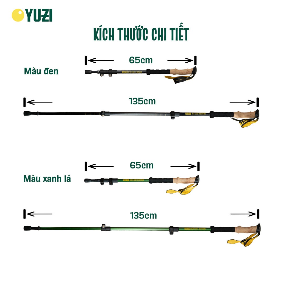 Gậy leo núi trekking Yuzi Trek YZ65135
